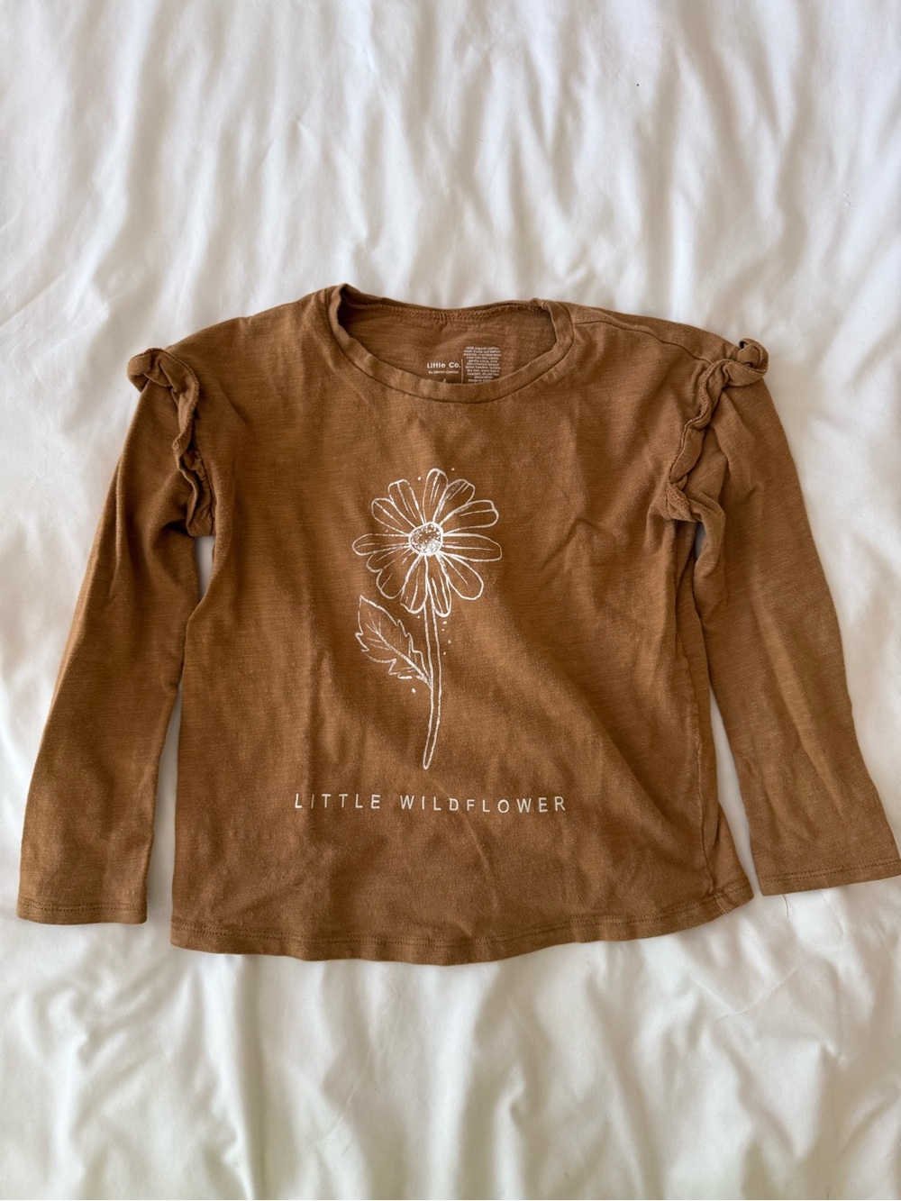 🌶️ 5 for $20: Little Co Brown Long-Sleeve Kids Top